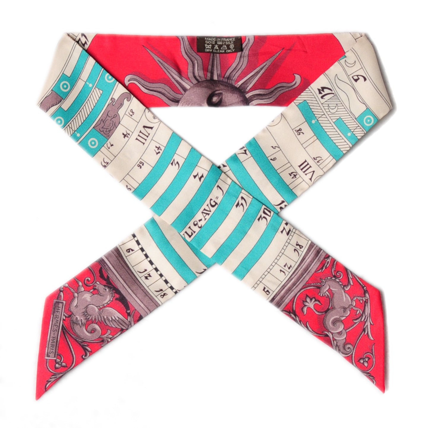 Silk Astrologie Twilly Rouge Grey Vert