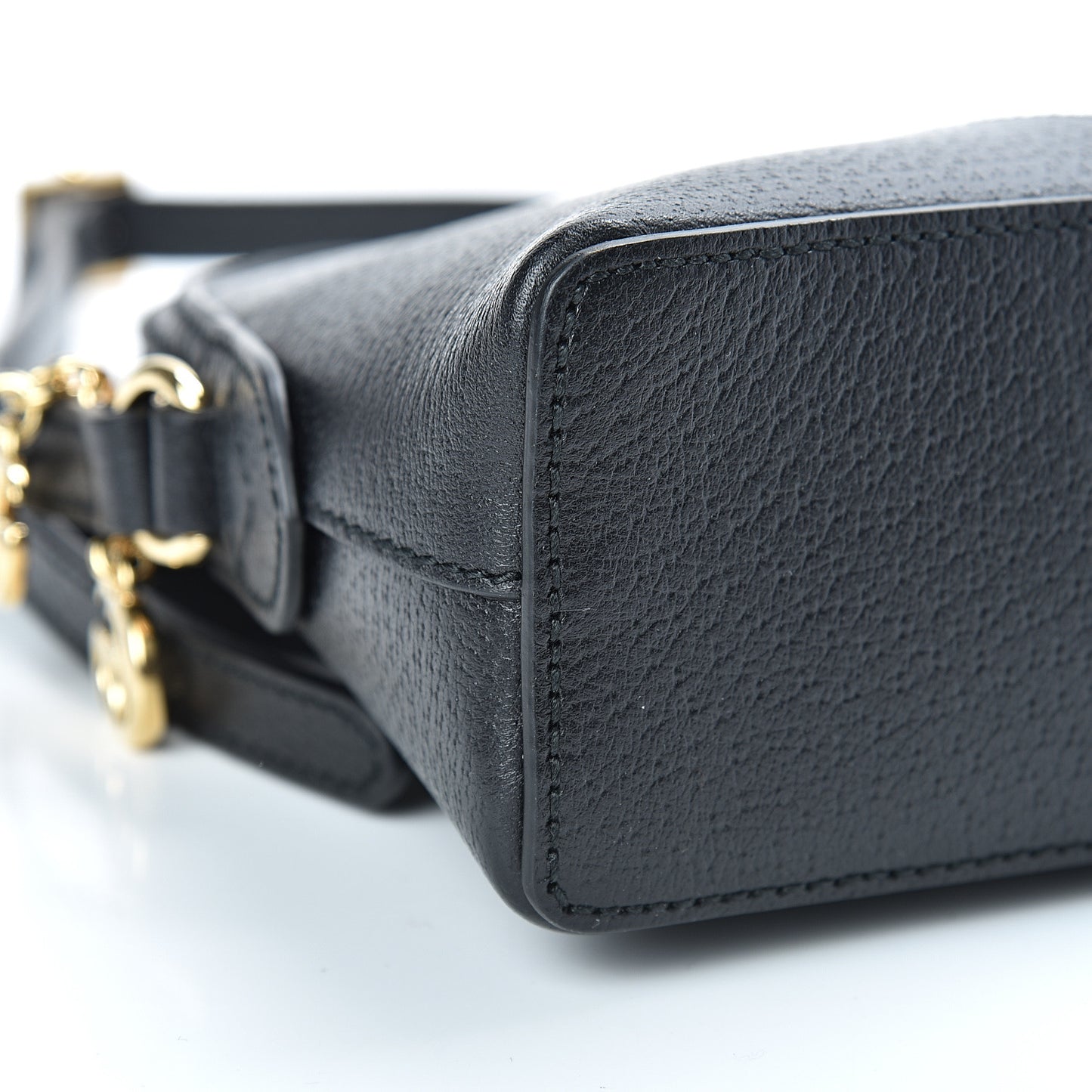 Calfskin GG Web Small Ophidia Dome Shoulder Bag Black