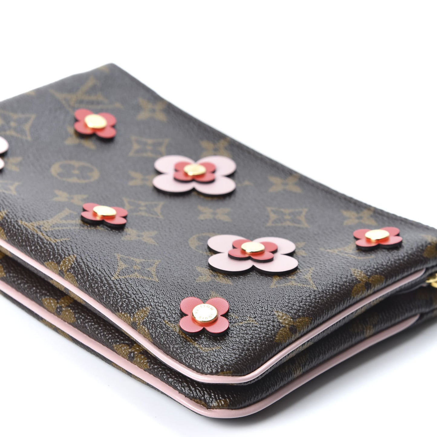 Monogram Blooming Flowers Double Zip Pochette