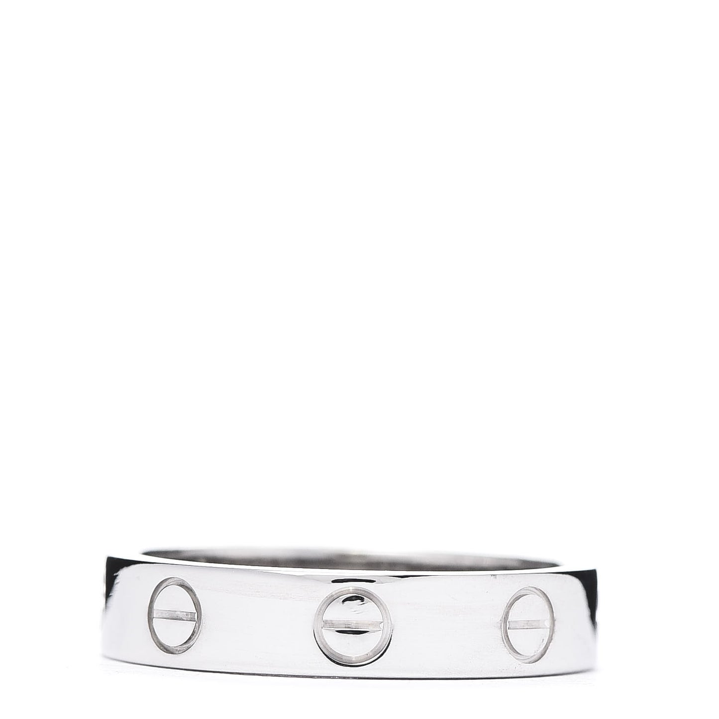 18K White Gold Diamond 4mm LOVE Wedding Band Ring 51 5.75