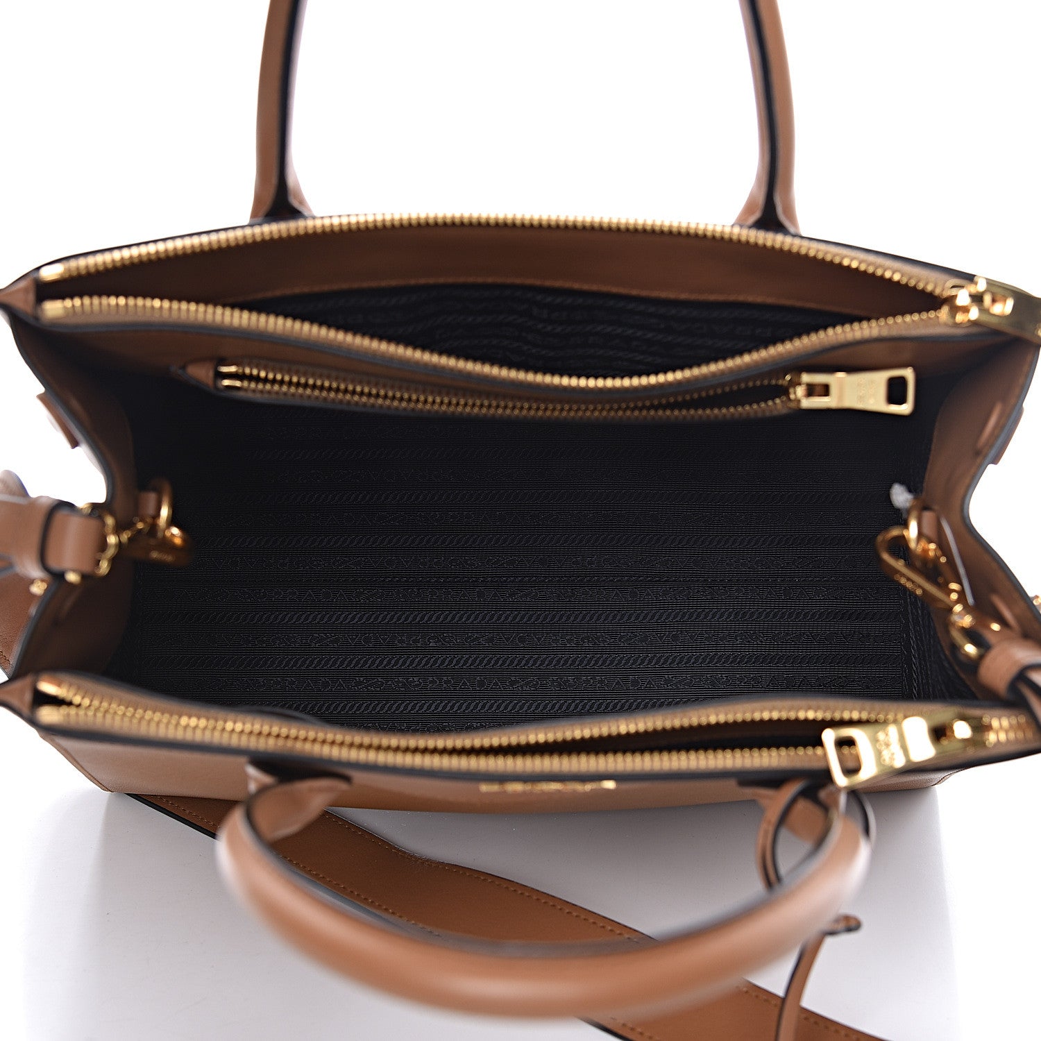 Prada Saffiano City Calf Medium Esplanade Tote Caramel 5 of 9