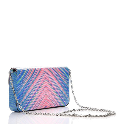 Louis Vuitton Epi Tropical Pochette Felicie Blue Rose 3 of 9