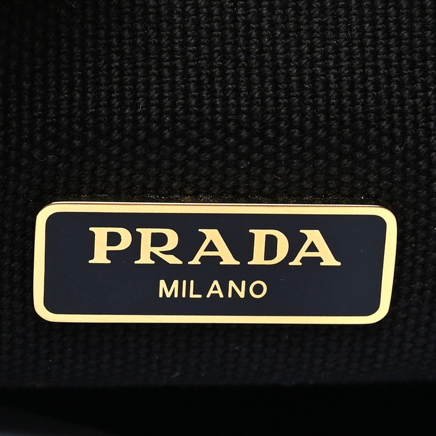 Prada Canvas Saffiano Bucket Wristlet Naturale Black 5 of 11