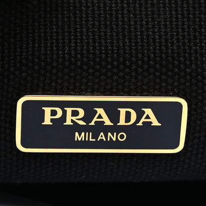 Prada Canvas Saffiano Bucket Wristlet Naturale Black 5 of 11