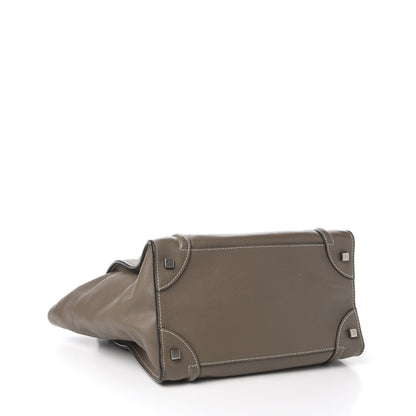 Celine Drummed Calfskin Mini Luggage Souris 3 of 10