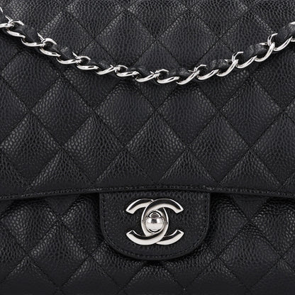 Chanel Caviar Quilted Medium Double Flap Black 8 of 10