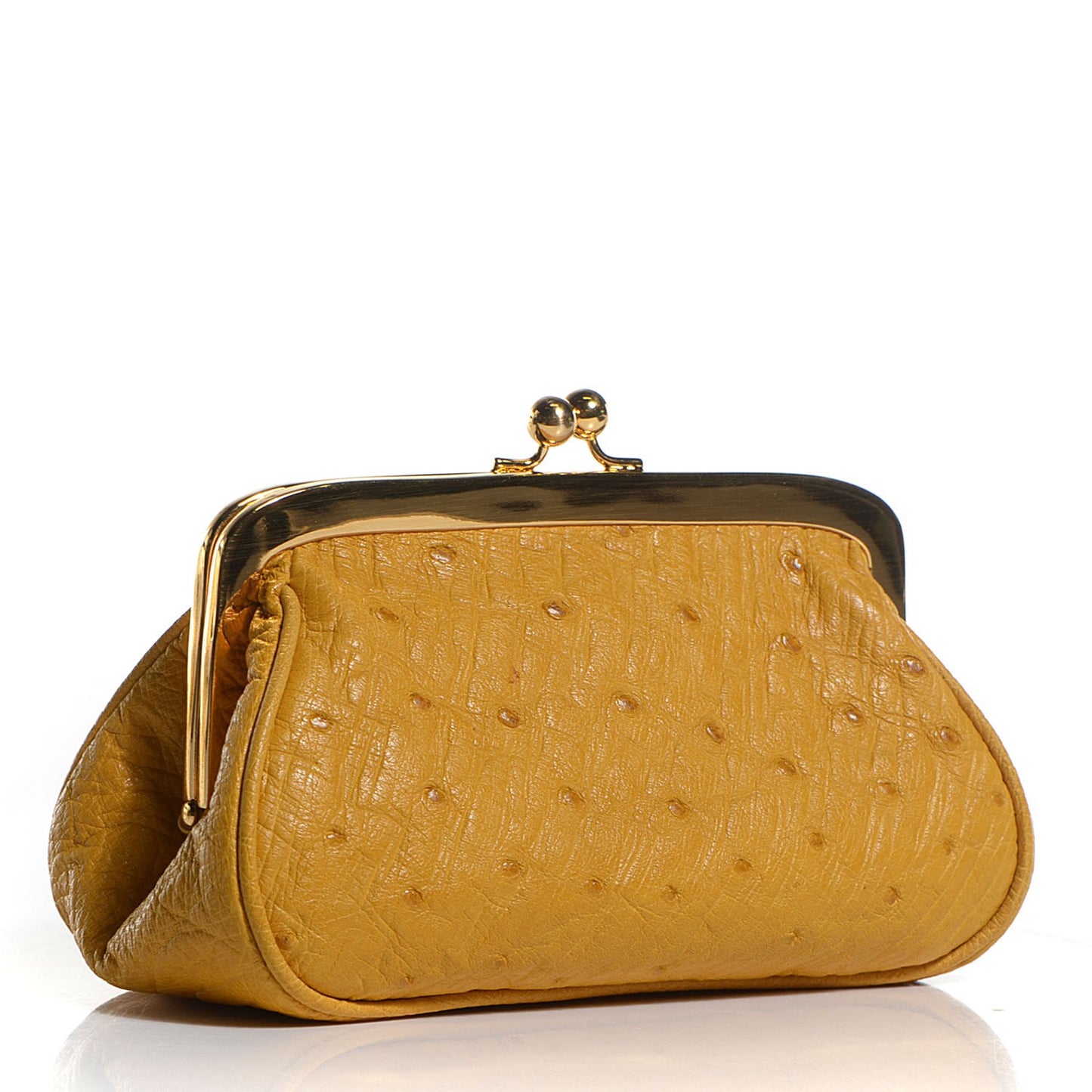 Ostrich Frame Coin Purse Soleil