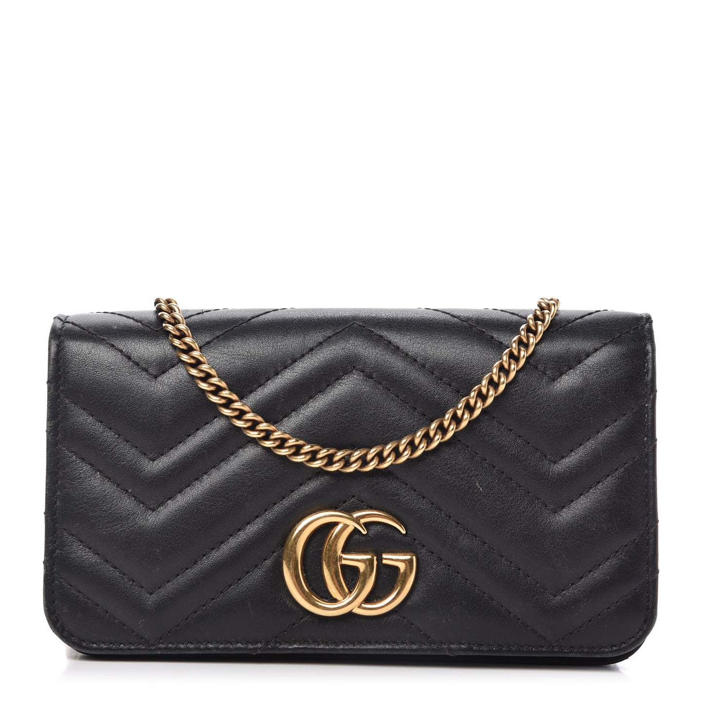 Calfskin Matelasse GG Marmont Mini Bag Black