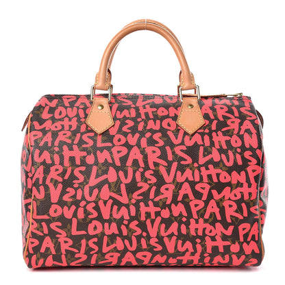 Louis Vuitton Monogram Graffiti Speedy 30 Fuchsia 1 of 13