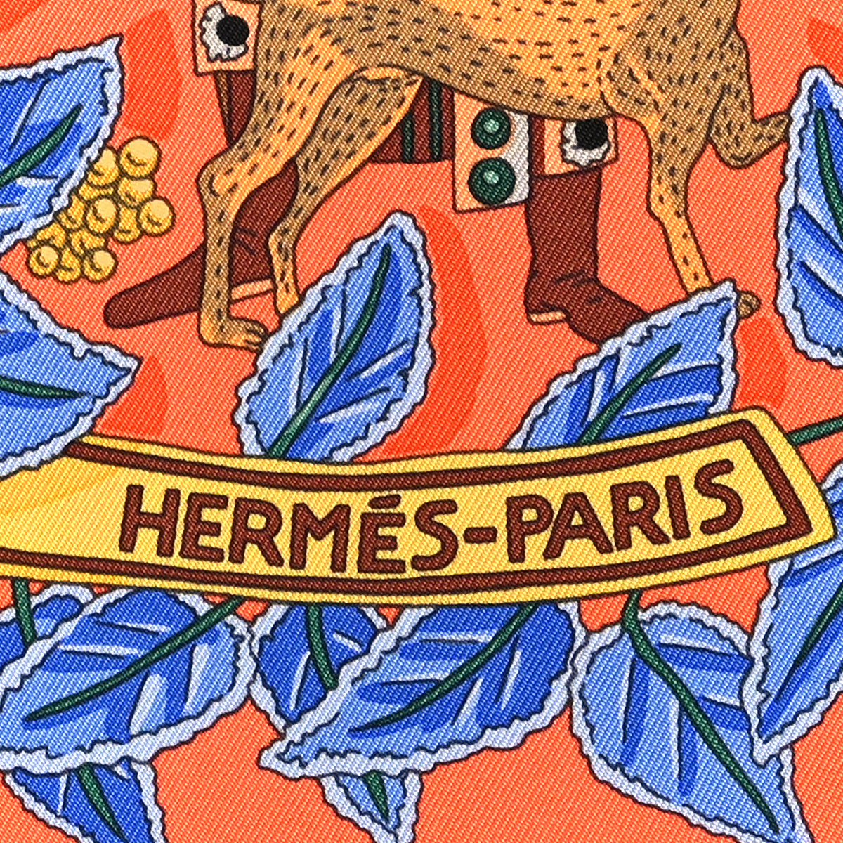 Silk La Promenade de Platon Scarf 90 Orange
