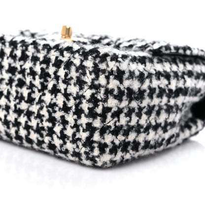 Chanel Tweed Houndstooth Mini Square Flap Black White 9 of 9