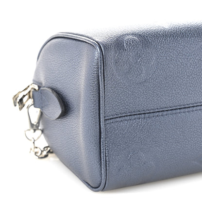 Louis Vuitton Metallic Empreinte Monogram Giant Speedy Bandouliere 20 Navy Nacre 14 of 19