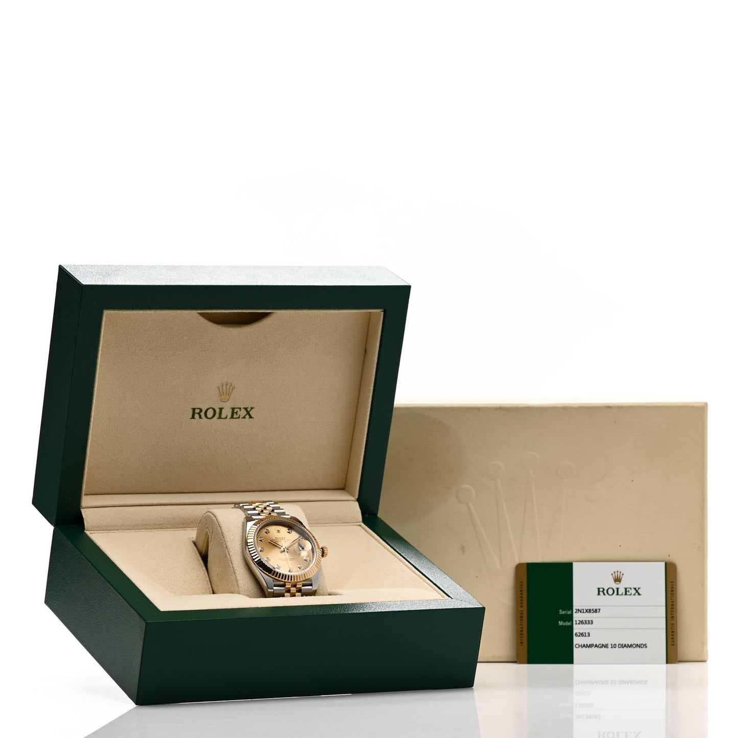 Stainless Steel 18K Yellow Gold Diamond 41mm Oyster Perpetual Datejust Watch Champagne 126333