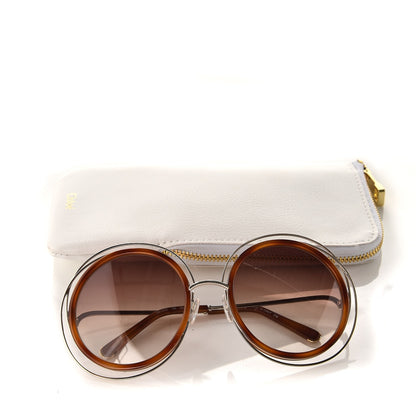 Chloe Oversized Round Carlina Sunglasses CE120S Gold Blonde Havana 7 of 7