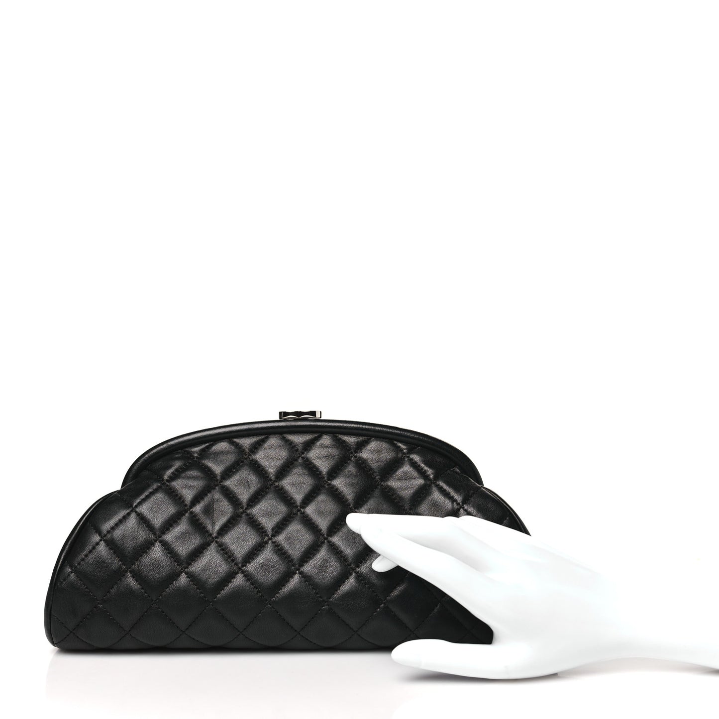 Lambskin Quilted Timeless Clutch Black