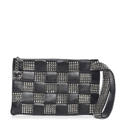 Chanel Lambskin Crystal Wristlet Black 1 of 14
