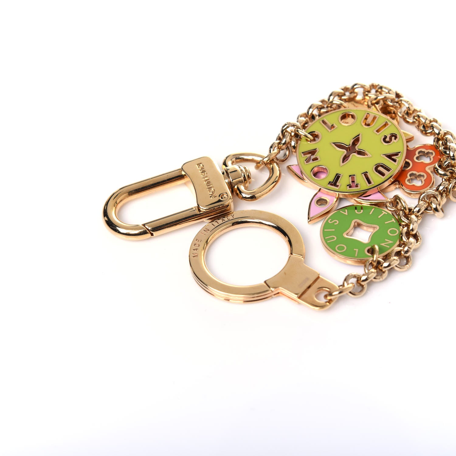 Louis Vuitton Enamel Looping Key Chain Bag Charm Multicolor 3 of 3