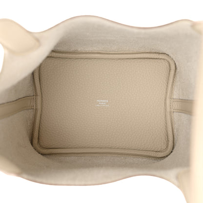 Hermes Taurillon Clemence Picotin Lock 18 PM Beton 5 of 11