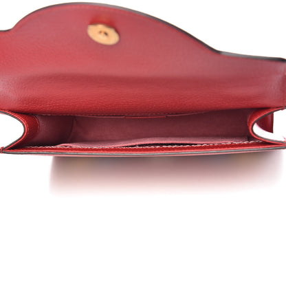 Gucci Textured Calfskin Embroidered Small Shoulder Bag Hibiscus Red Multicolor 5 of 10