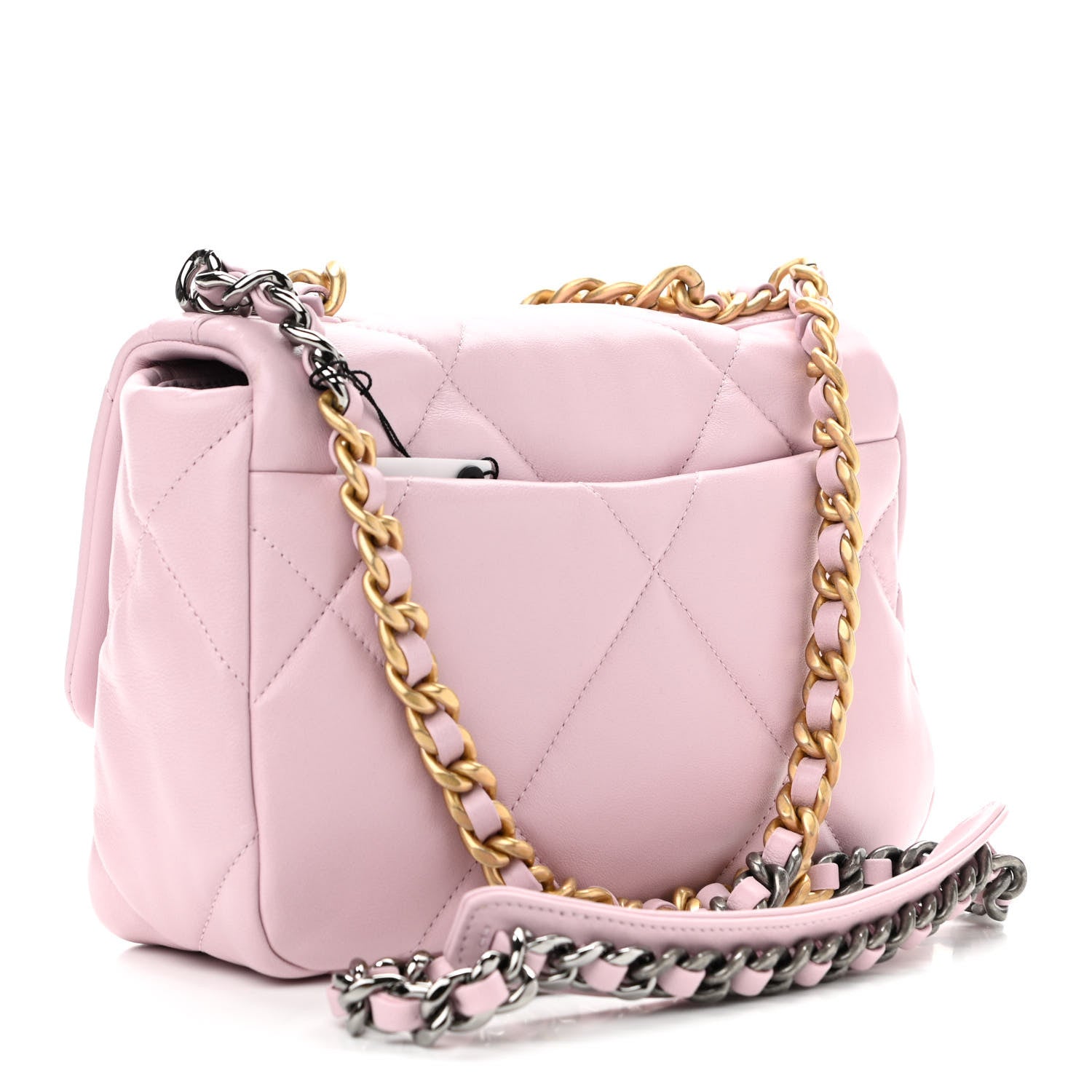 Chanel Lambskin Quilted Medium Chanel 19 Flap Light Pink 3 of 10