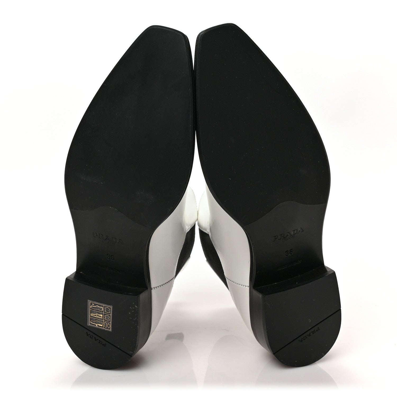 Prada Spazzolato Chelsea 30mm Ankle Boots 36 White 5 of 6