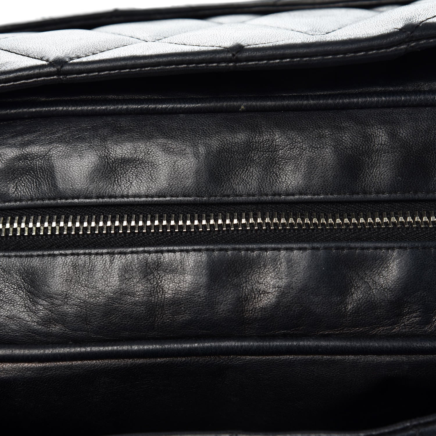 Chanel Lambskin Quilted Shoulder Bag Black 9 of 18