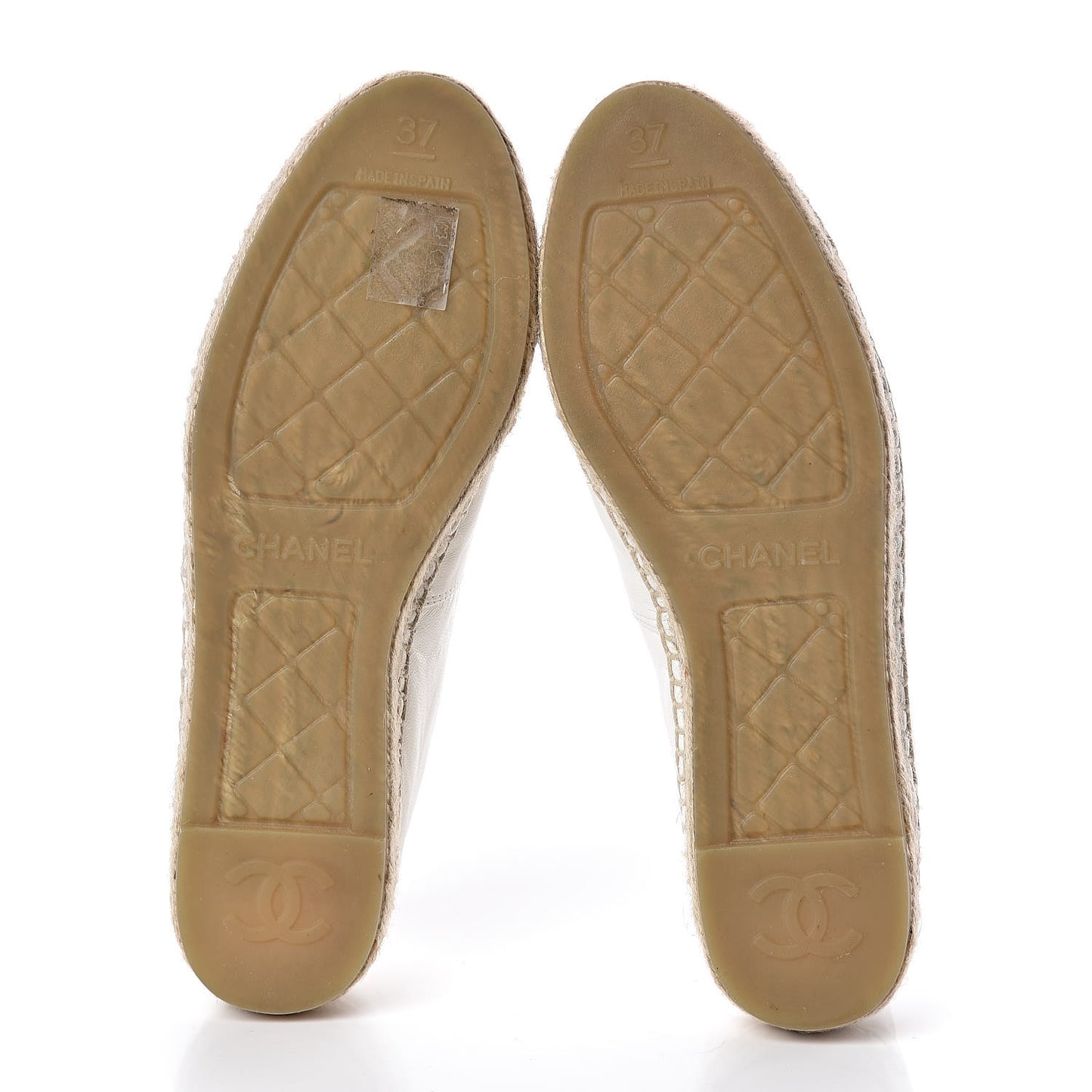 Lambskin CC Espadrilles 37 White