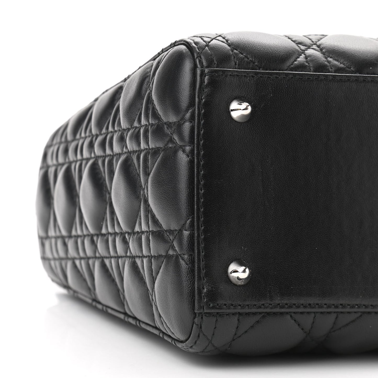 Lambskin Cannage Medium Lady Dior Black