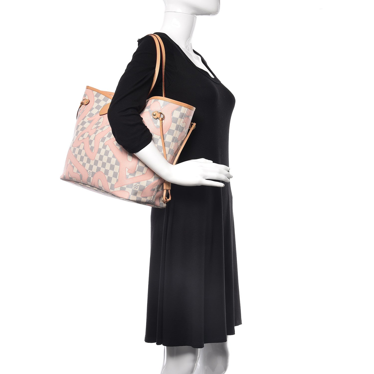 Louis Vuitton Damier Azur Tahitienne Neverfull MM 2 of 11