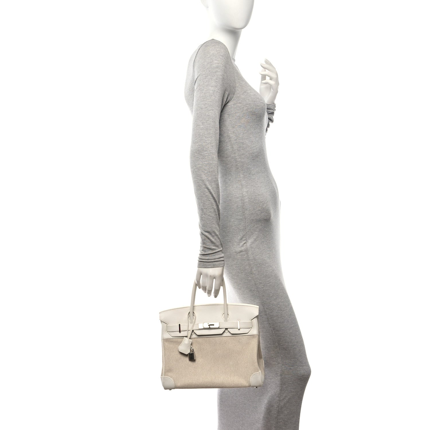 Hermes Toile Swift Birkin 30 White 2 of 12