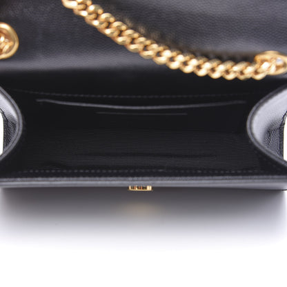 Saint Laurent Grain De Poudre Small Monogram Kate Satchel Black 4 of 8
