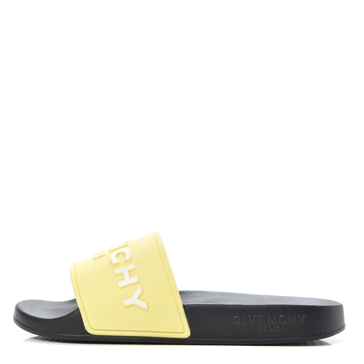 Givenchy Rubber Logo Womens Pool Slide Sandals 35 Pale Yellow 1 of 9