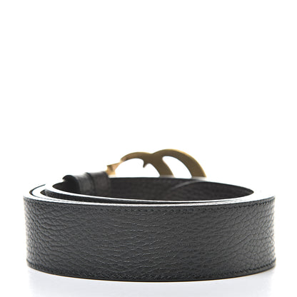 Gucci Dollar Calfskin Double G Reversible 37mm Belt 100 40 Black New Acero 3 of 6