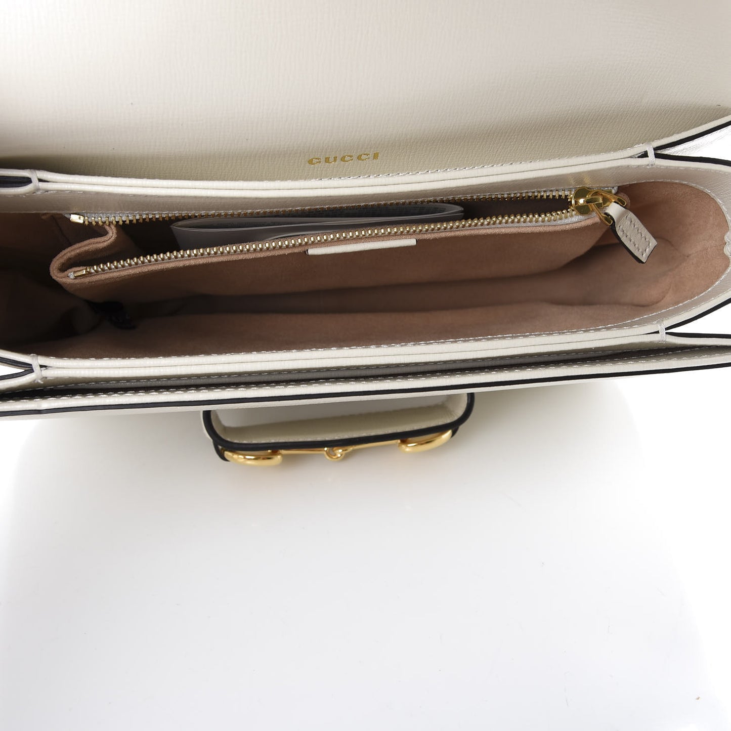 Azalea Calfskin Horsebit 1955 Shoulder Bag Mystic White