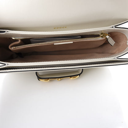 Gucci Azalea Calfskin Horsebit 1955 Shoulder Bag Mystic White 4 of 11
