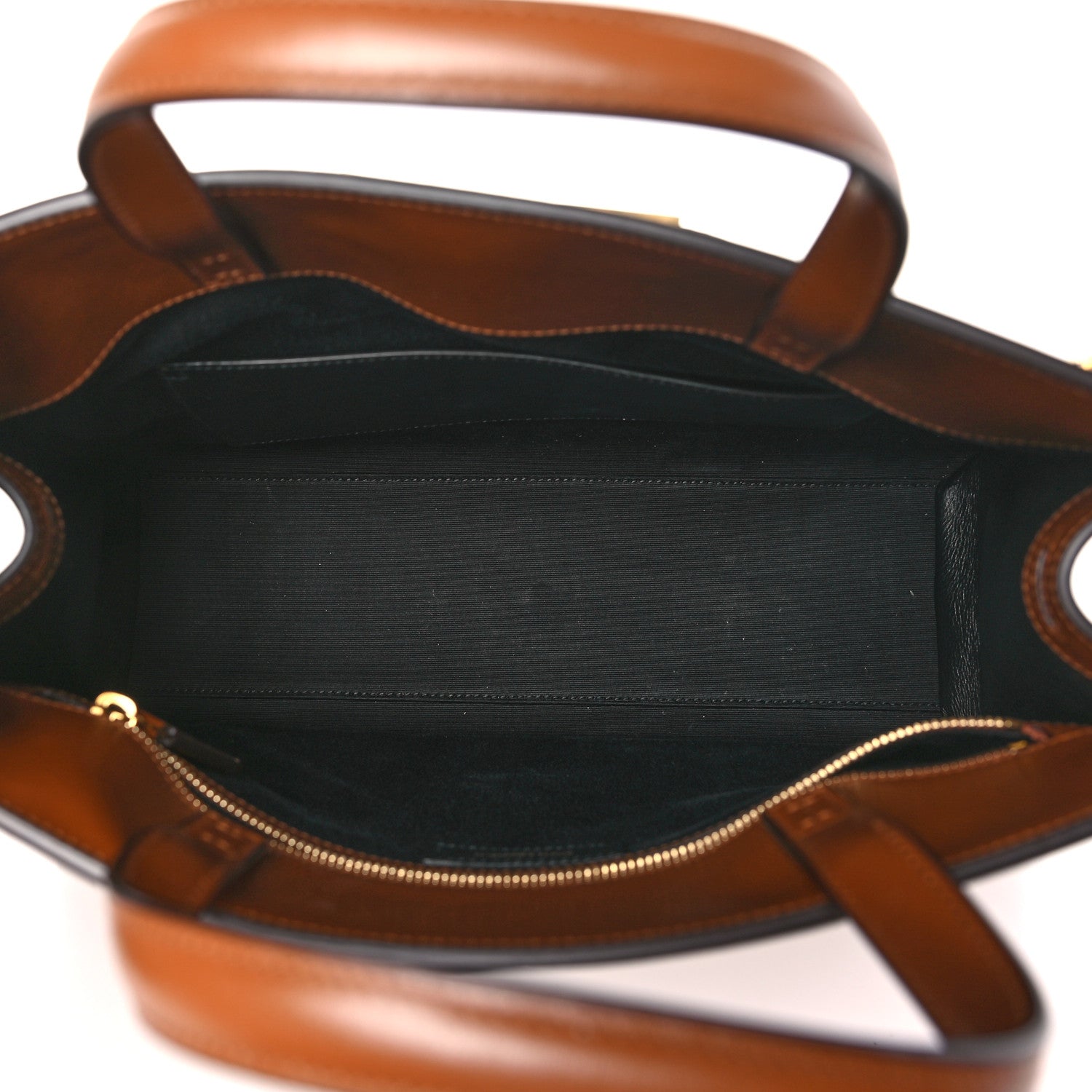 Saint Laurent Calfskin Small Manhattan Shopper Tote Brick Ebony Dark 5 of 8