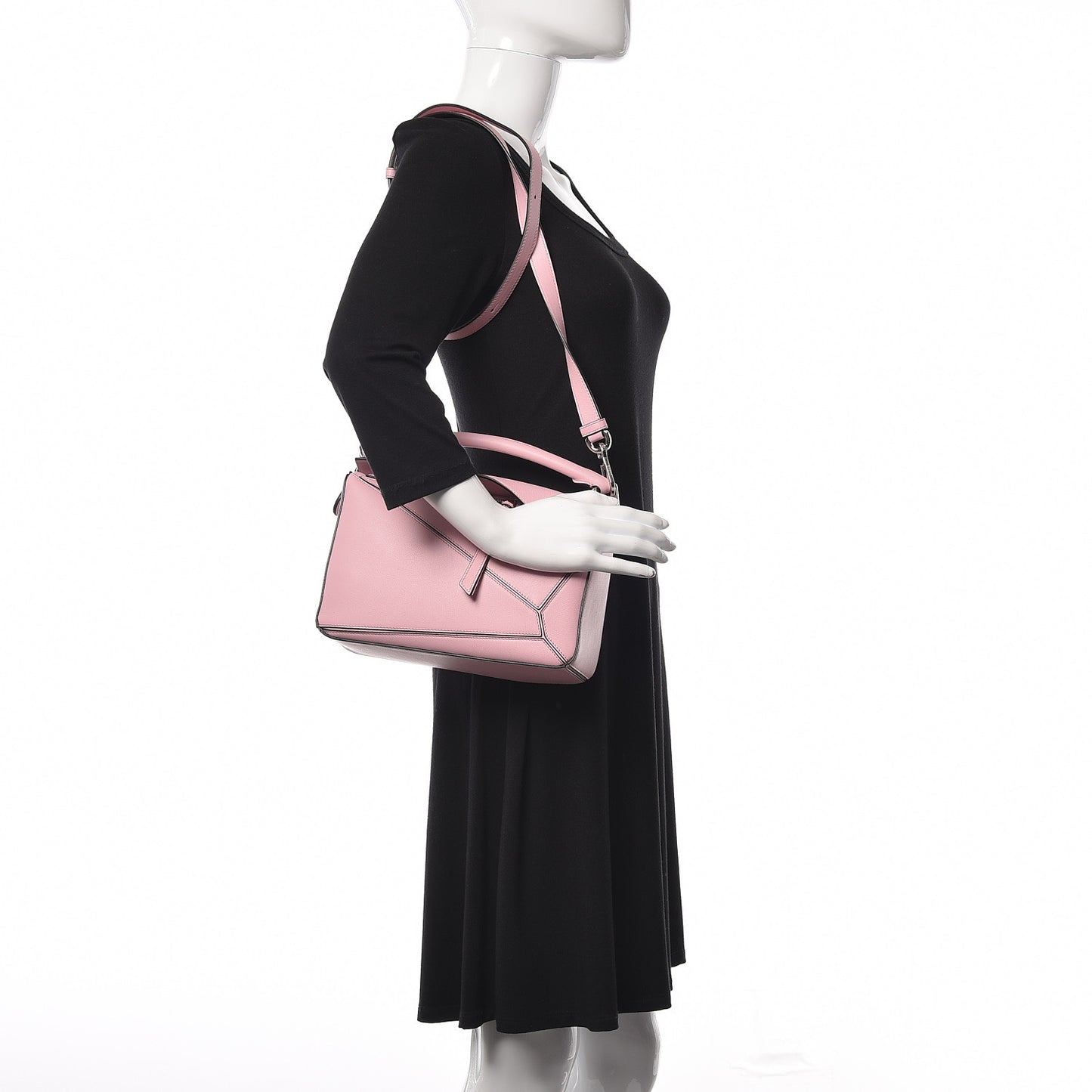 Calfskin Small Puzzle Bag Pastel Pink