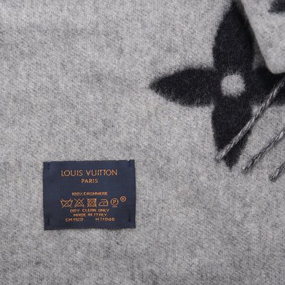 Louis Vuitton Cashmere Monogram Reykjavik Scarf Black 3 of 3