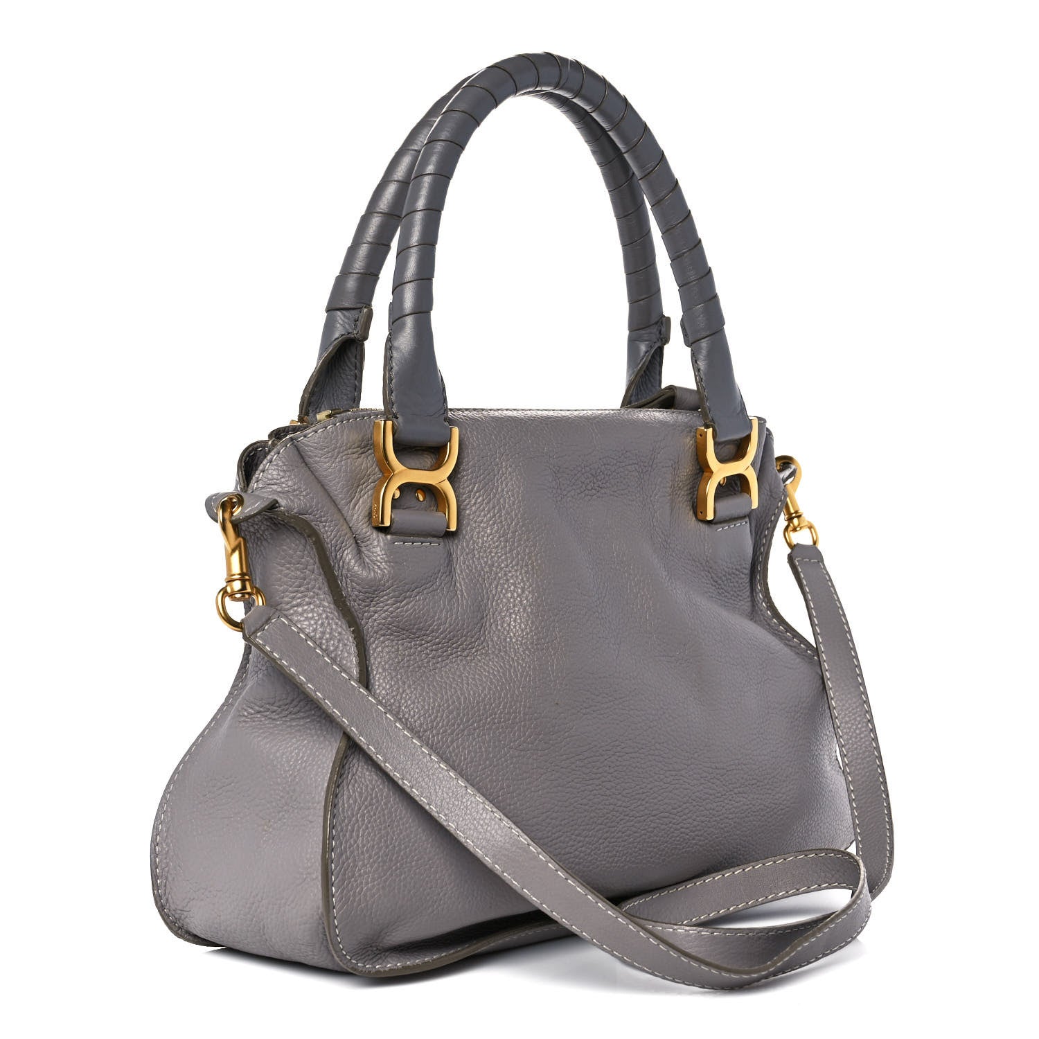 Chloe Calfskin Medium Marcie Satchel Cashmere Grey 3 of 15