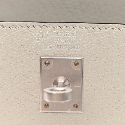 Hermes Chevre Mysore Horseshoe Kelly Sellier 25 Gris Perle Black 7 of 12