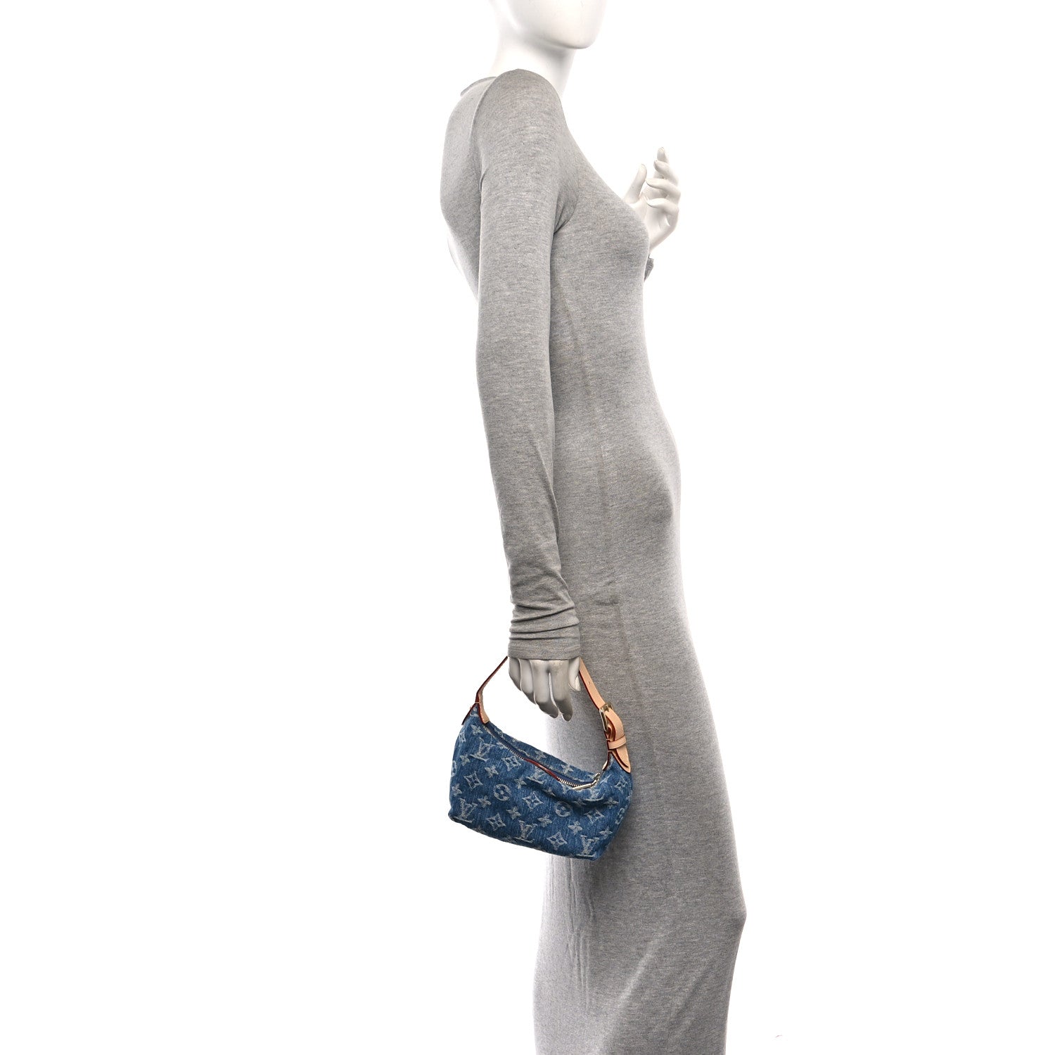 Louis Vuitton Monogram Denim Hills Pochette Blue 2 of 9