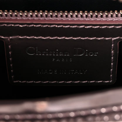 Christian Dior Metallic Patent Micro-Cannage Medium Lady Dior Pink 6 of 9