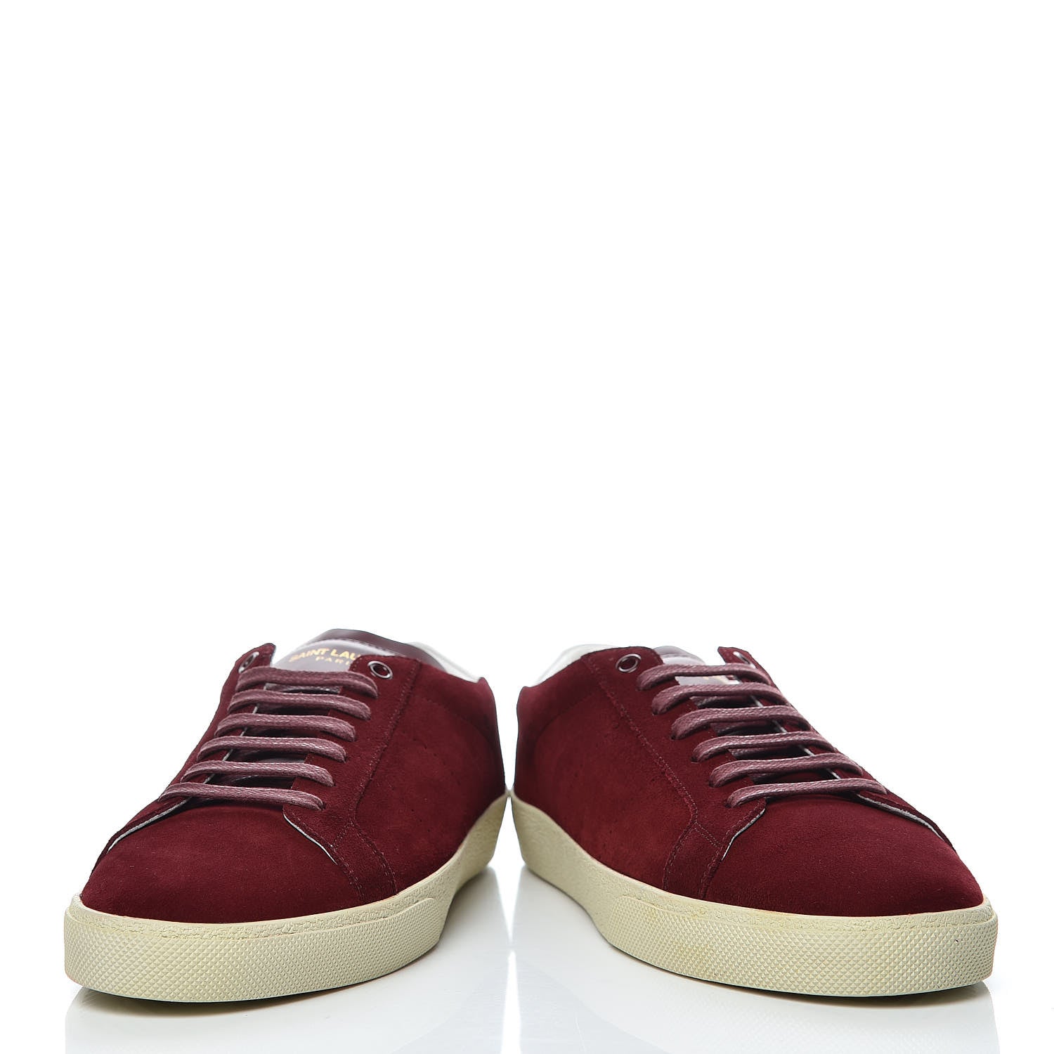 Saint Laurent Distressed Suede Mens Court Classic Sneakers 41 Red 6 of 11