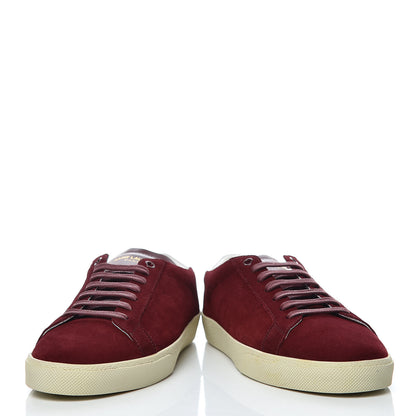 Saint Laurent Distressed Suede Mens Court Classic Sneakers 41 Red 6 of 11