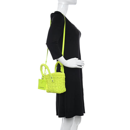 Balenciaga Faux Calfskin XXS Bistro Basket Fluo Yellow 2 of 10