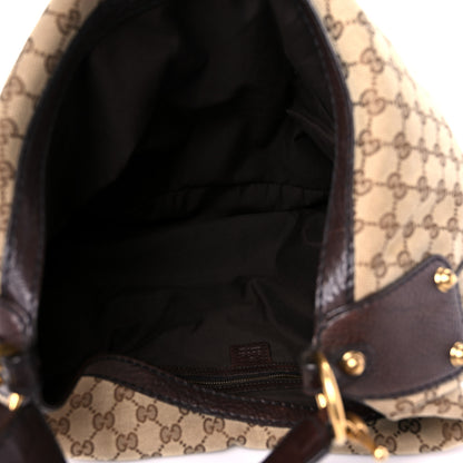 Gucci Monogram Large Jockey Hobo Dark Brown 5 of 18