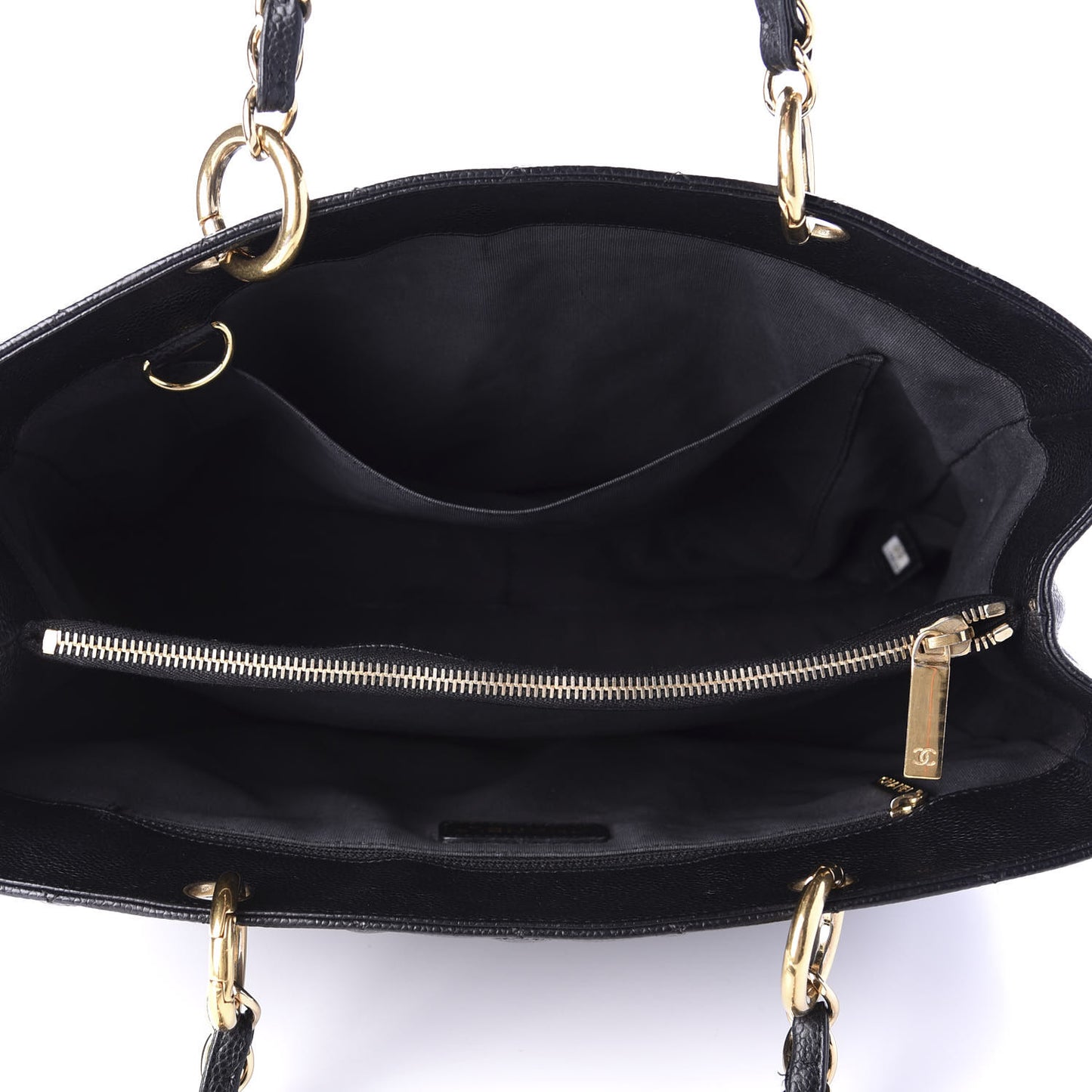 Caviar Quilted Grand Shopping Tote GST Black
