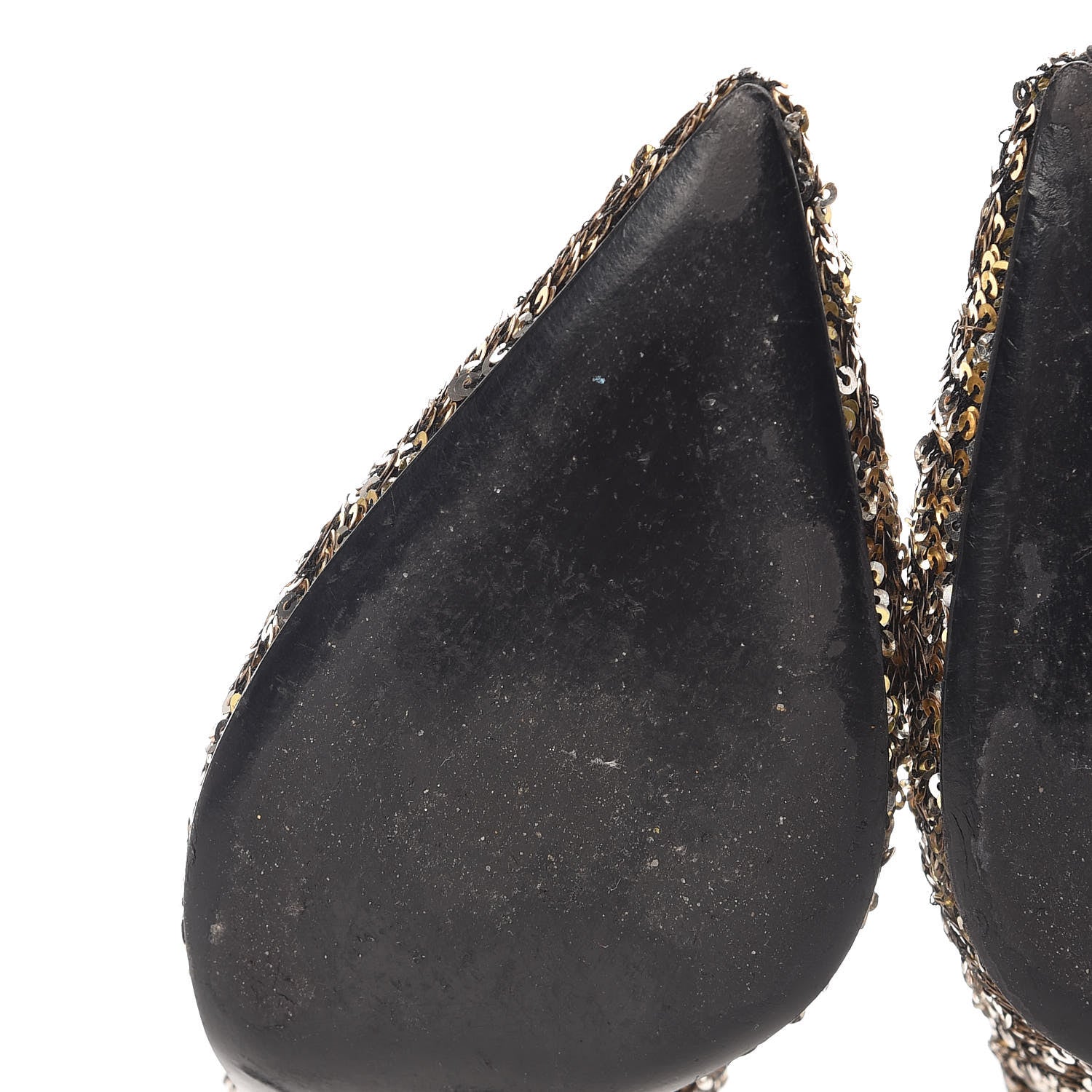 Saint Laurent Sequin Paris 80 Pumps 39 Gold Silver 11 of 16