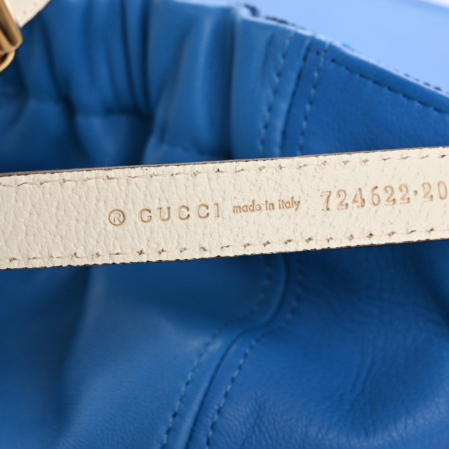 Gucci X ADIDAS Lambskin Trefoil Stefanos Baseball Hat XL Blue 10 of 11