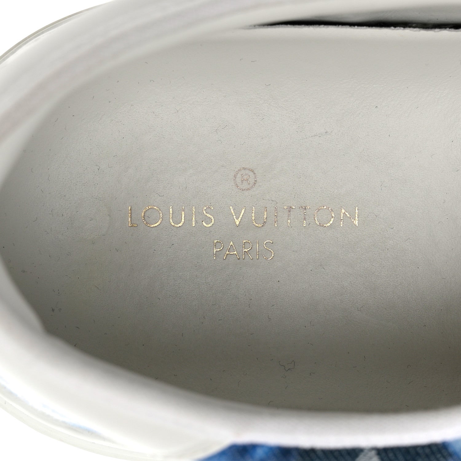 Louis Vuitton Denim Monogram Mens Trocadero Tie Dye Sneakers 10.5 Marine 7 of 8